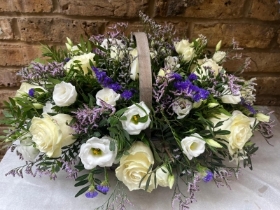 Large Scented purple and White Basket
